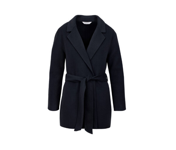Tchibo - Kurzer Wollmantel mit Cashmere - Damen - Gr. 44 - dunkelblau