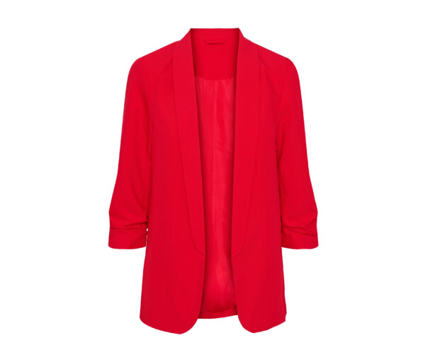 Tchibo - Blazer mit gerafften Ärmeln - Damen - Gr. 44 - rot