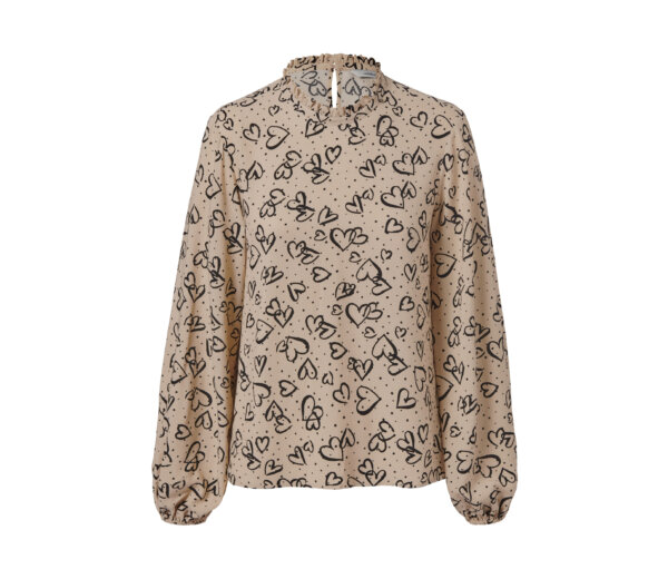 Tchibo - Bluse mit Print - Damen - Gr. 46 - schwarz