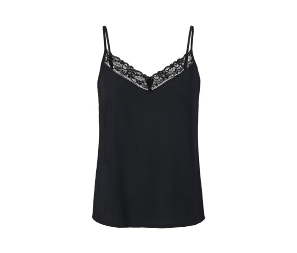 Tchibo - Webtop mit Spitze - Damen - Gr. 36 - schwarz