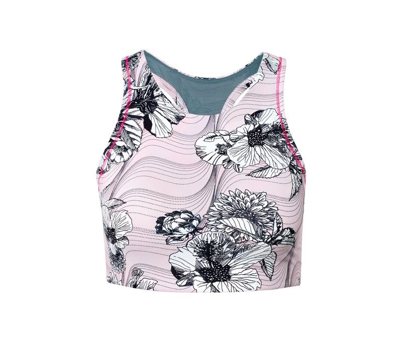 Tchibo - Sport-Bustier - Damen - Gr. S - rosé/geblümt