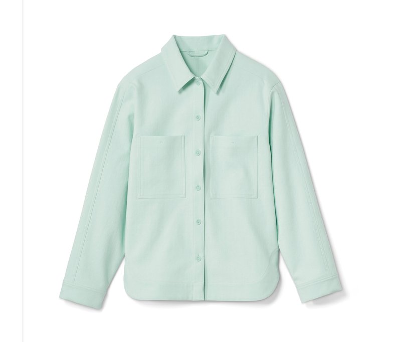 Nah/Studio Blusenjacke - recycelte Baumwolle - Gr. 36 - blau