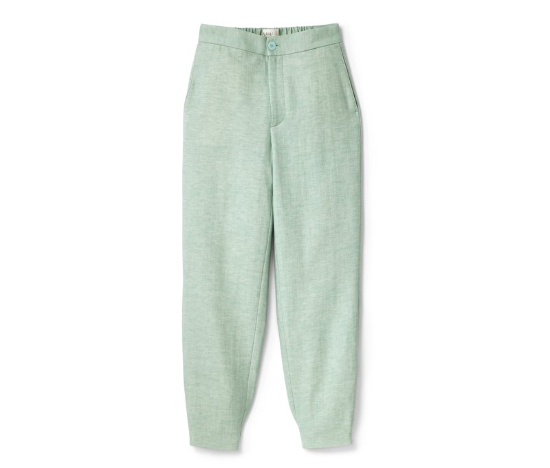 Nah/Studio Hose - Baumwoll-Leinen-Mix - Gr. 42 - blau