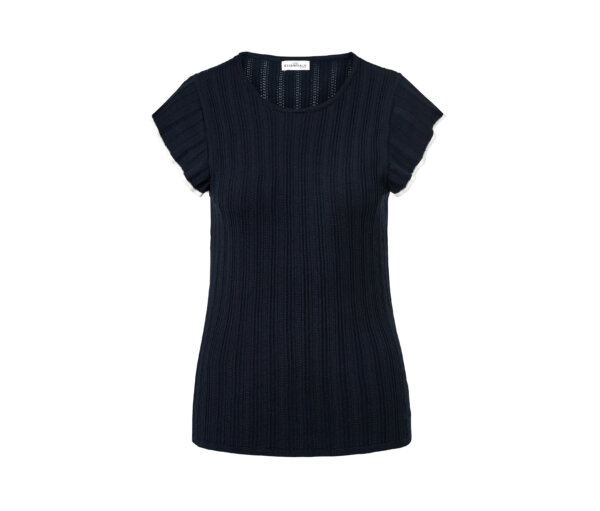 Tchibo - Stricktop mit Ajourmuster - Damen - Gr. L - dunkelblau
