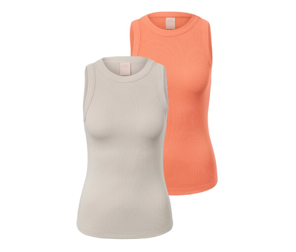 Tchibo - 2 Sporttops - Damen - Gr. M - orange