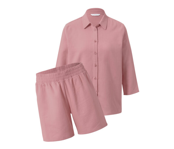 Tchibo - Musselin Shorty-Pyjama - Gr. 36 - rosé