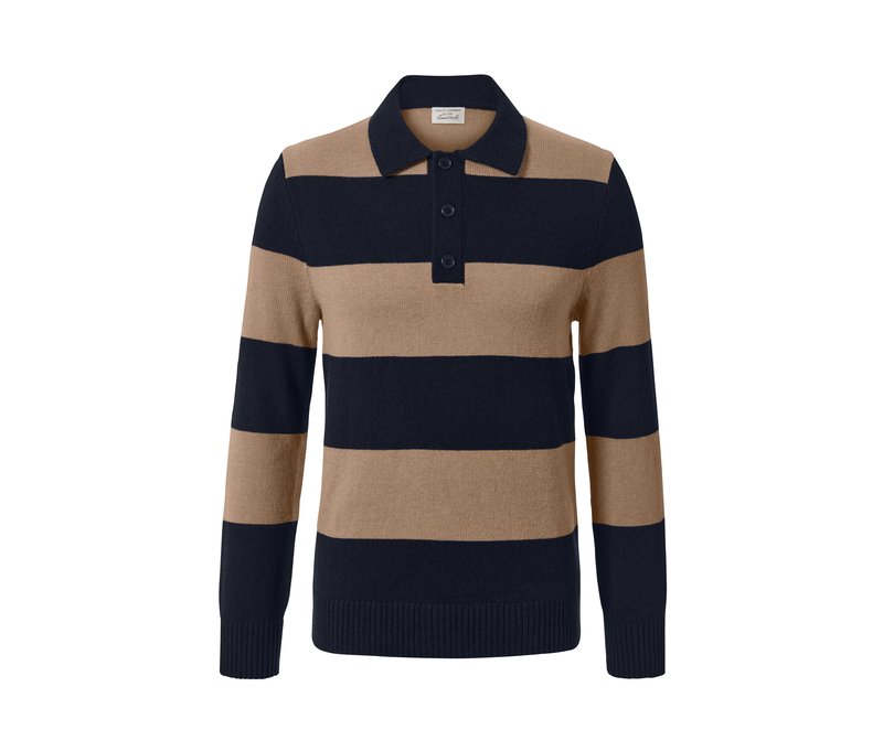 Tchibo - Pullover mit Cashmere-Anteil - Herren - Gr. L - blau/gestreift