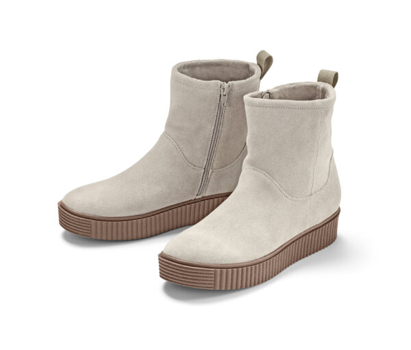 Tchibo - Veloursleder-Boots - Damen - Gr. 38 - taupe