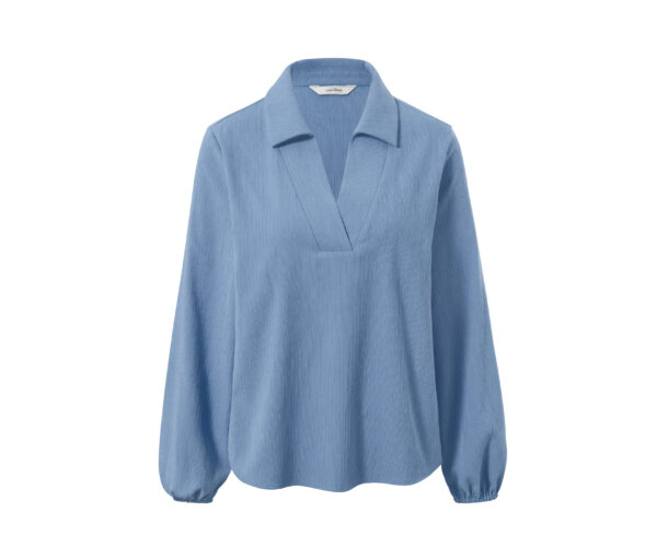 Tchibo - Bluse mit Polokragen - Damen - Gr. 46 - hellblau