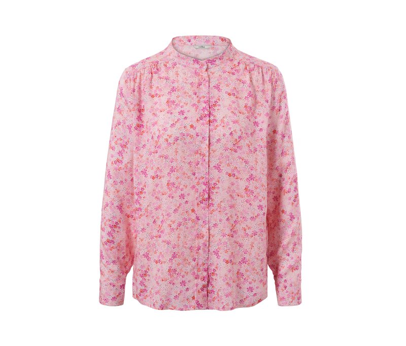 Tchibo - Bluse mit Print - Damen - Gr. 42 - rosé/geblümt