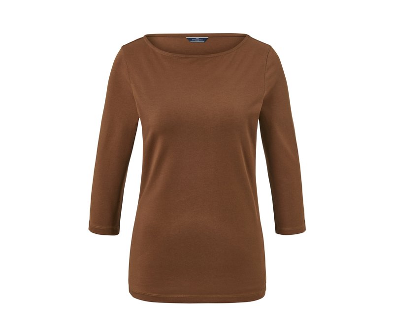 Tchibo - Shirt mit 3/4-Arm - Damen - Gr. S - braun