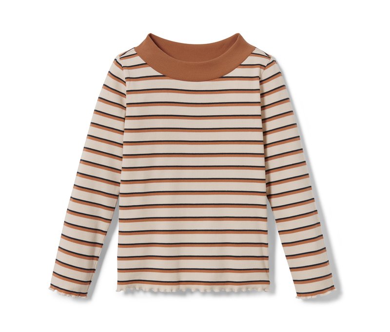 Tchibo - Rippshirt - Mädchen - Gr. 170/176 - dunkelgrau/gestreift