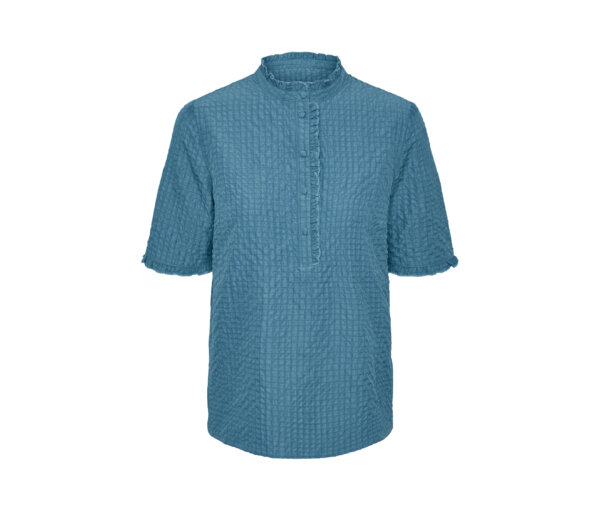 Tchibo - Bluse in Crinkle-Optik - Damen - Gr. 44 - blau