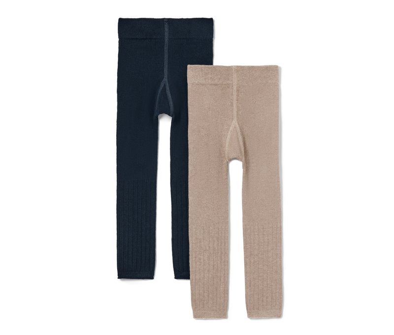 Tchibo - 2 Strickleggings - Gr. 122/128 - dunkelblau