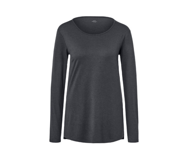 Tchibo - Langarm-Yogashirt - Damen - Gr. L - anthrazit