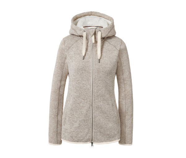 Tchibo - Teddy-Strickfleecejacke - Damen - Gr. L - beige