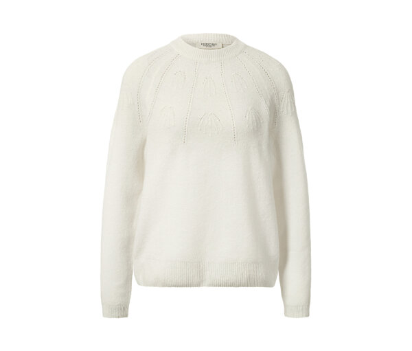 Tchibo - Strickpullover mit Wolle - Damen - Gr. L - weiß