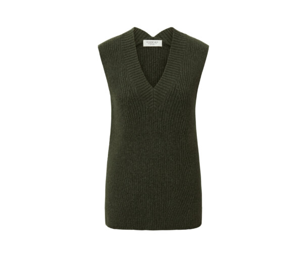 Tchibo - Strick-Pullunder - Damen - Gr. M - olivgrün