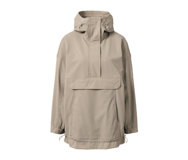 Tchibo - Oversized-Funktionsregenjacke - Damen - Gr. 42 - grau-beige