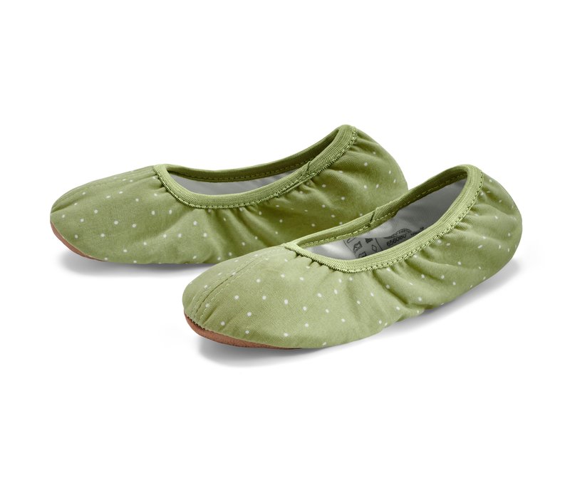 Tchibo - Kleinkinder-Gymnastikschuhe - Damen - Gr. 25 - olivgrün/gepunktet