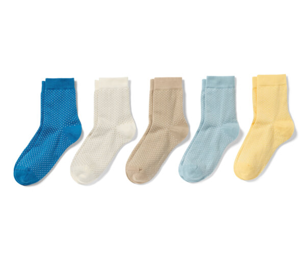 Tchibo - 5 Paar Socken - Damen - Gr. 35-38 - creme