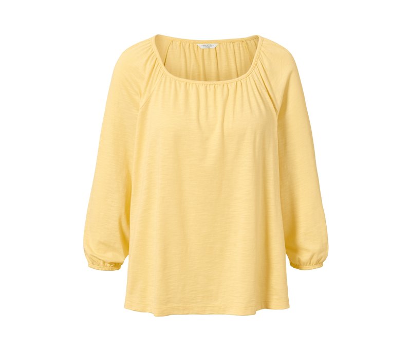 Tchibo - Blusenshirt mit 3/4-Arm - Damen - Gr. L - gelb