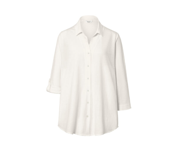 Tchibo - Piqué-Jerseybluse - Damen - Gr. M - creme