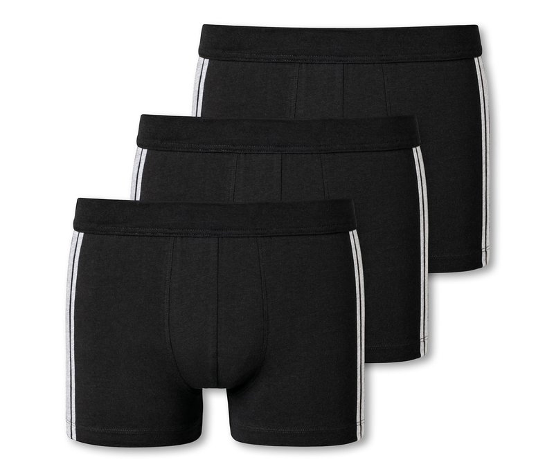 3 Schiesser Shorts - Herren - Gr. S/4 - schwarz
