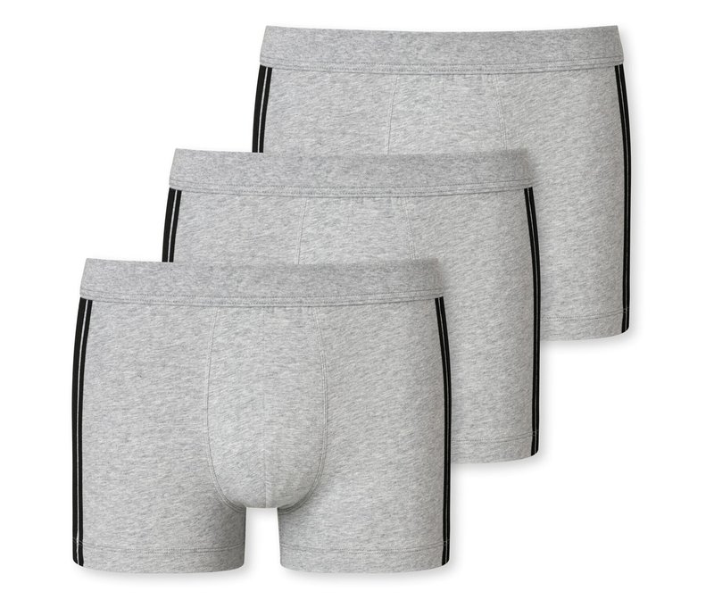 3 Schiesser Shorts - Herren - Gr. L/6 - grau