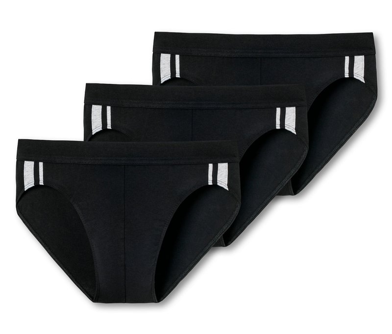 3 Schiesser Slips - Herren - Gr. Xxl/8 - schwarz