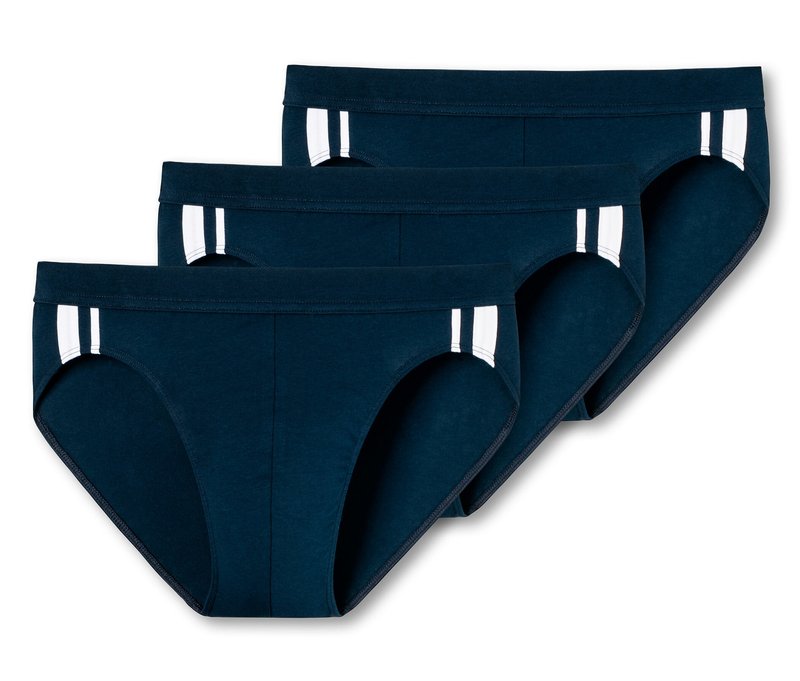 3 Schiesser Slips - Herren - Gr. Xxl/8 - dunkelblau