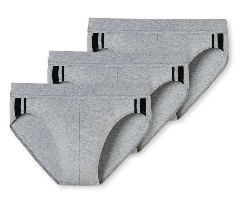 3 Schiesser Slips - Herren - Gr. Xxl/8 - grau