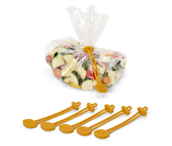 Tchibo - 6 Silikon-Verschlussbänder - gelb