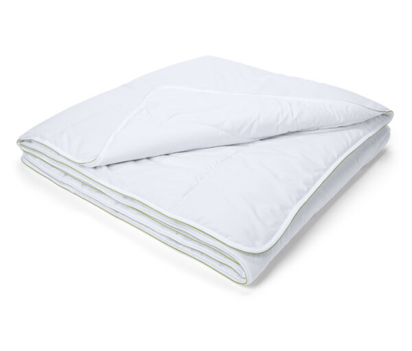 irisette® greenline Steppdecke Dacron®-Aktivkohle - weiß
