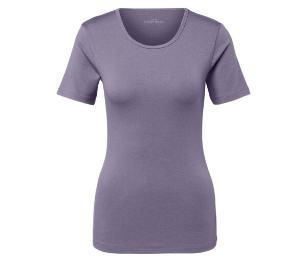 Tchibo - T-Shirt mit RWS-zertifizierter Wolle - Damen - Gr. M - lila