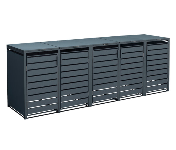 Tchibo - Mülltonnenbox - 332x80x116cm - anthrazit - Blech