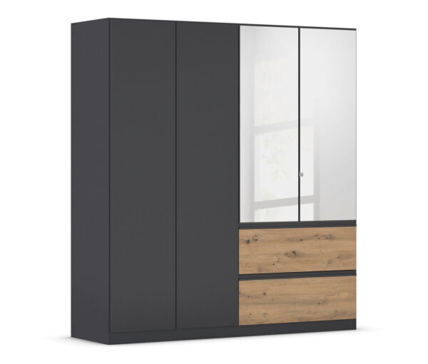 rauch Kleiderschrank »Joel« - 181x54x197cm - grau - Holz