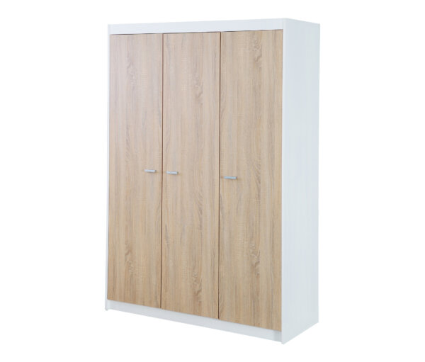 roba »Gabriella« 3-türiger Kleiderschrank - 130x52x190cm - weiß - Holz / Kunststoff