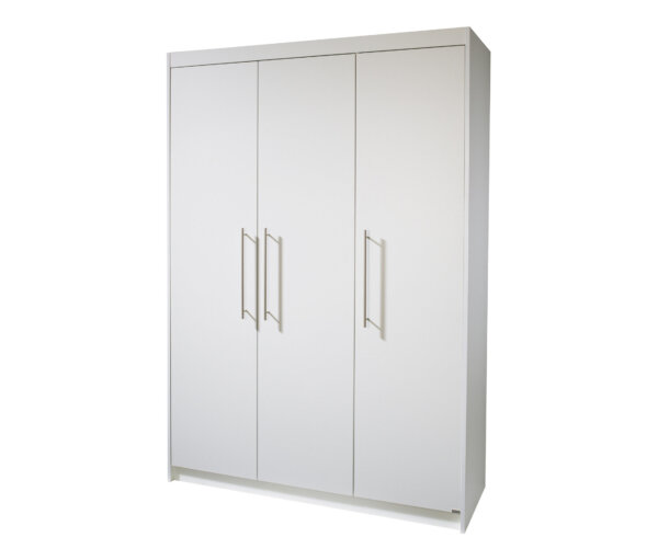 roba "Maren" 3-türiger Schrank - 131x52x190cm - weiß - Holz / Metall