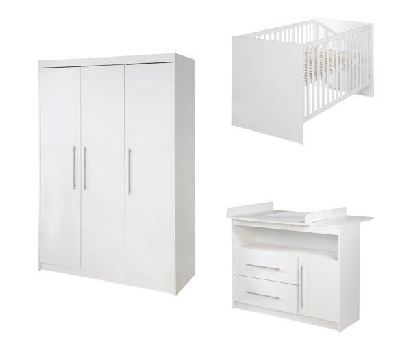 roba Kinderzimmer-Set »Maren« mit Bett - 78x142x81cm - weiß - Holz / Metall