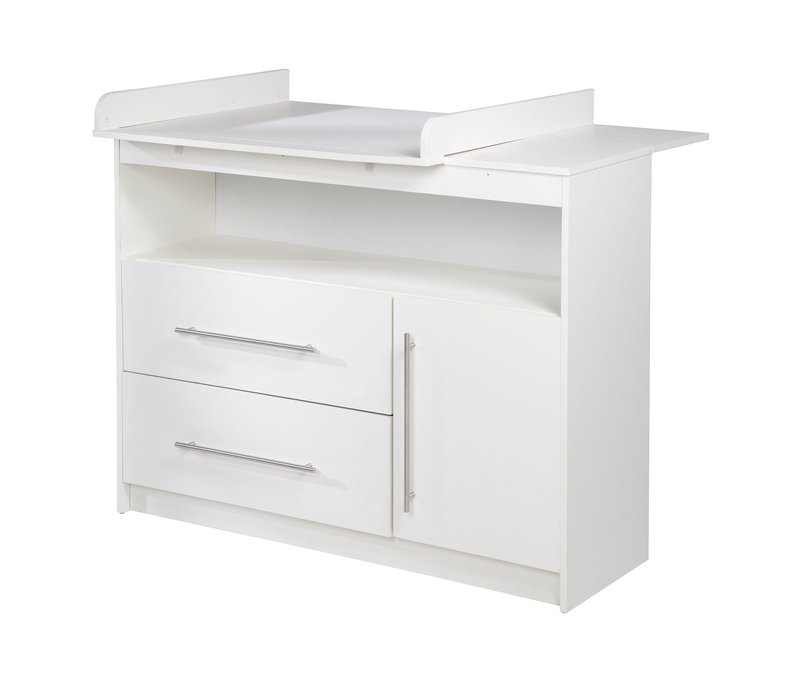 roba Wickelkommode »Maren« mit 2 Schubladen - 88,5x75x98,5cm - weiß - Holz / Metall