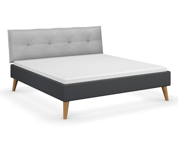 rauch Bett »Skandi« - 193x219x109cm - grau - Holz