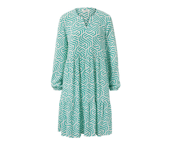 Tchibo - Bedrucktes Webkleid - Damen - Gr. 36 - creme