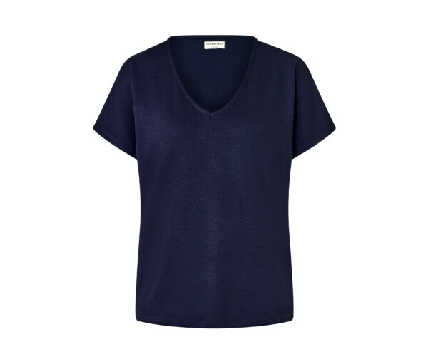 Tchibo - Piqué-Jerseyshirt - Damen - Gr. L - dunkelblau