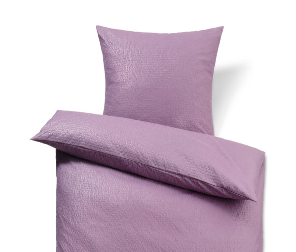 Tchibo - Seersucker-Bettwäsche - lila