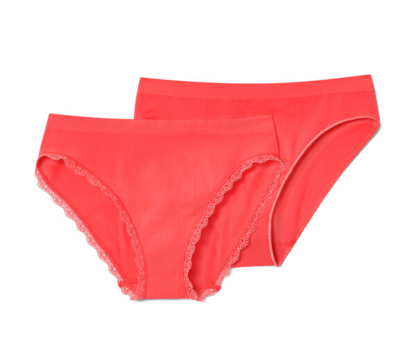 Tchibo - 2 Seamless-Slips - Damen - Gr. S - rot