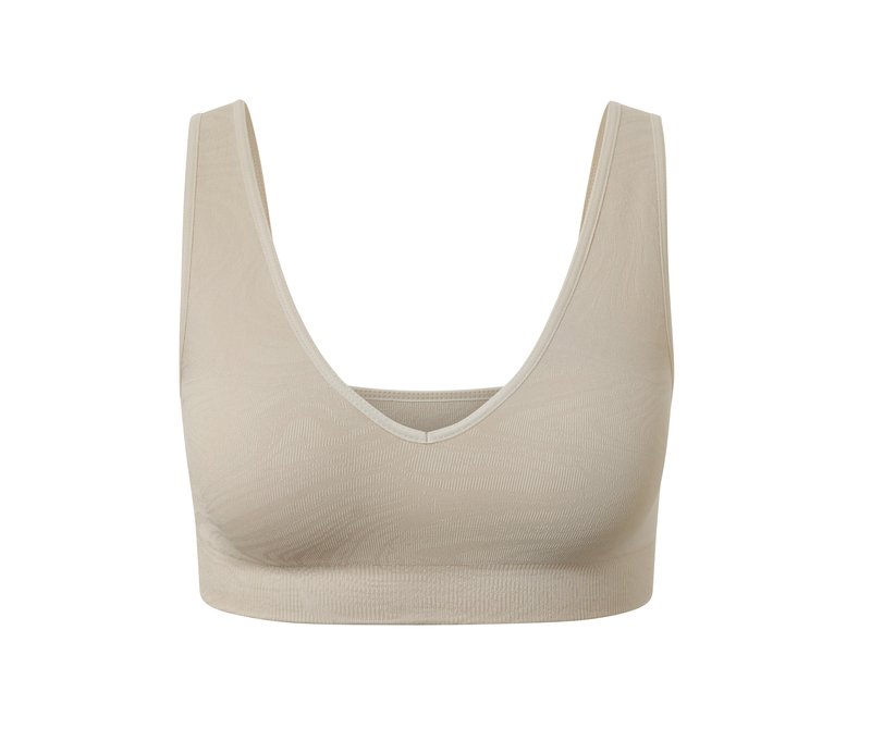 Tchibo - Seamless-Sport-Bustier - Damen - Gr. M - beige/jacquard
