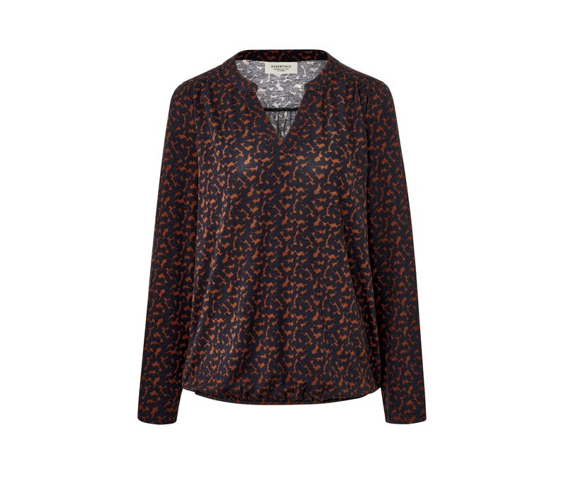 Tchibo - Bedrucktes Blusenshirt - Damen - Gr. S - schwarz/print