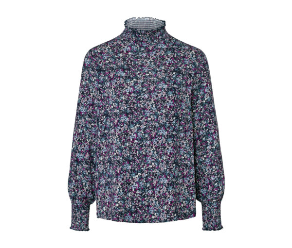 Tchibo - Blusenshirt mit Stehkragen - Damen - Gr. XL - mehrfarbig