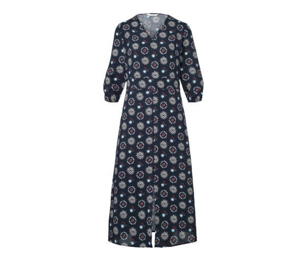 Tchibo - Kleid mit Print - Damen - Gr. 40 - dunkelblau